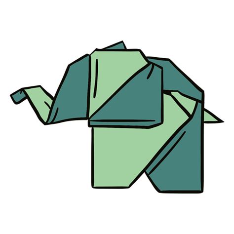 Diseño Png Y Svg De Ilustración De Elefante De Origami Para Camisetas