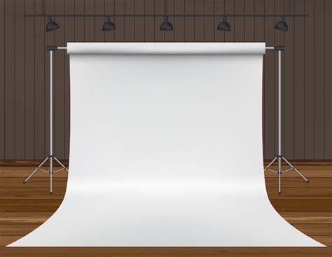 Premium Vector | White studio backdrop background