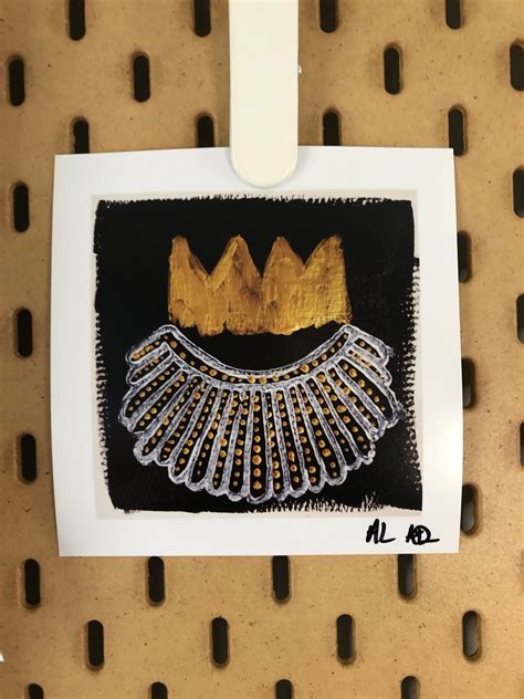 Mini Rbg Crown Print Ruth Bader Ginsburg Art Notorious Rbg Etsy