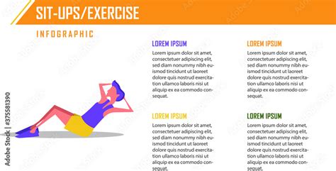 Infographic of Sit ups in gym vector Stock Vector | Adobe Stock