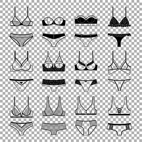 Lingerie Vector Hd PNG Images Lingerie Vector Icon Set Isolated On Transparent Background