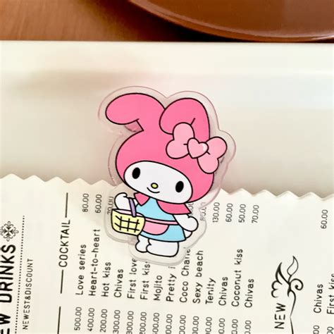 Misskitty Sanrio Kitty Rice Varnish Embossed Kuromi Pochacco My Melody Cinnamoroll Sealing Clip