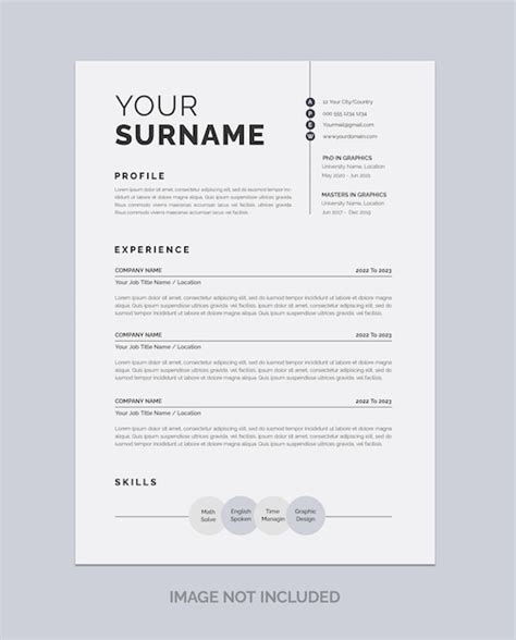 Premium Psd A Resume For A Job Description That Is A Good Example Of