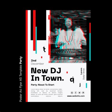 modele daffiche de celebration de fete psd gratuite