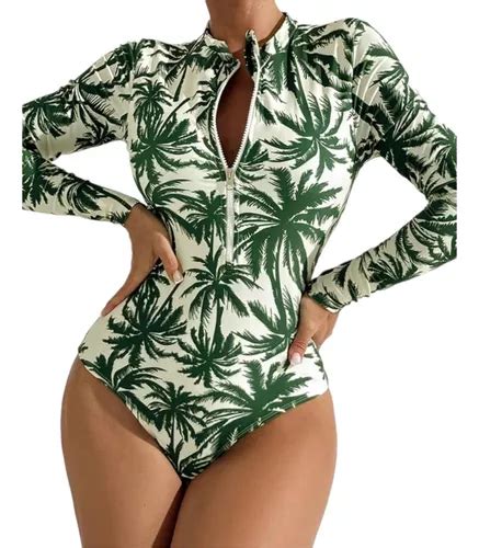 Bikini Biqu Ni Estampado Manga Longa Colado S Parcelamento Sem Juros