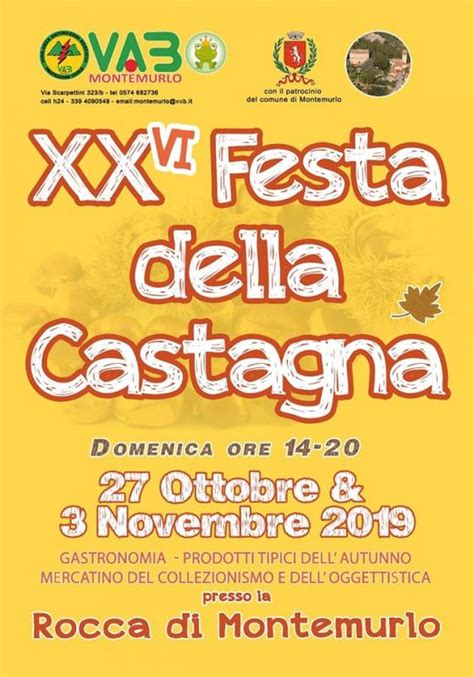 Festa Della Castagna A Montemurlo A Montemurlo 2019 PO Toscana