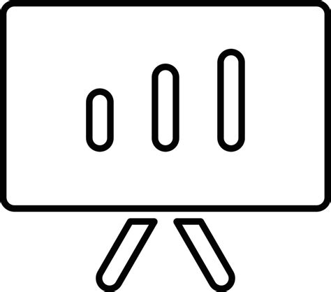 L Nea Vector Icono Anal Tica Diagrama Tablero Contorno Vector Icono En Blanco Antecedentes