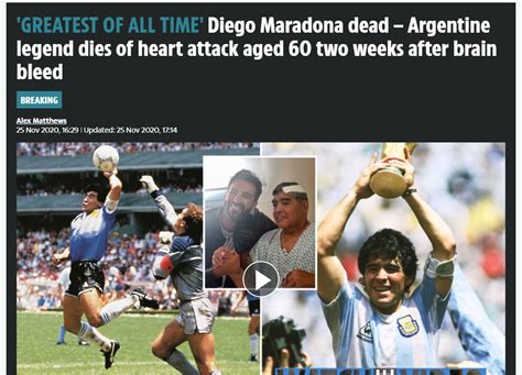 El Shock Por La Muerte De Maradona En Los Diarios Del Mundo Bae Negocios