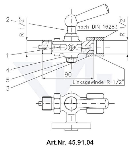 ГК ИНМОР | Клапан манометровый DIN 16263, Ms 58 с прямоугольным ...
