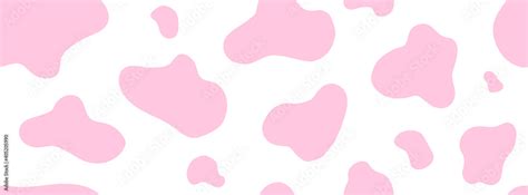 Pink Cow Seamless Pattern Vector Long Abstract Background With