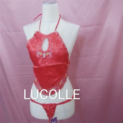 Jual Sexy Lingerie Dudou Red Cheongsam Chinese Satin Lingerie Kota Tangerang Lucolle Shop