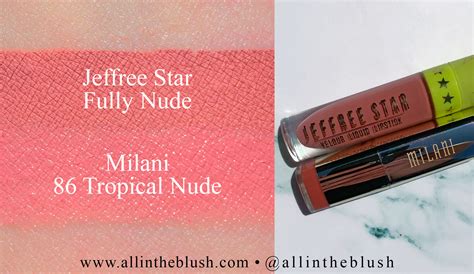 Jeffree Star Fully Nude Velour Liquid Lipstick Dupes All In The Blush