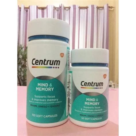 Centrum Mind Memory Brahmi Ginkgoginseng 50100 Capsules Imported