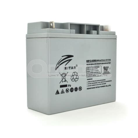 Аккумулятор AGM RITAR HR12-60W, Gray Case, 12 В 17 Ач — купить в ...