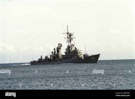 The Guided Missile Destroyer Uss Benjamin Stoddert Ddg 22 Approaches