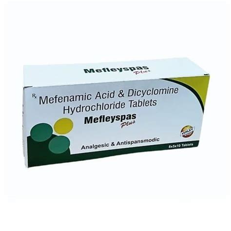 Mefenamic Acid Dicyclomine Hydrochloride Tablet At Rs 30 Mefenamic