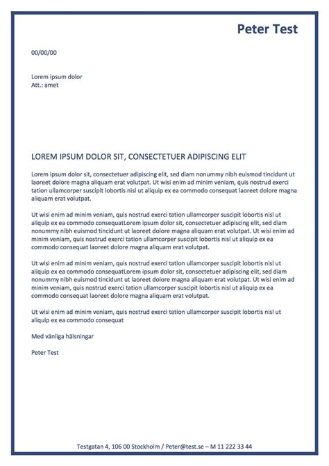 Personligt Brev Och Cv Blå Font Color 2 Sidor Skriv Ansökan
