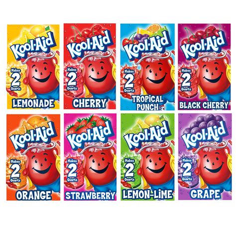 Kool-Aid Drink Mix 8 Mouth Watering Flavors Variety Pack, 64 Packets