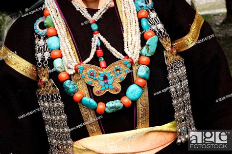 India Jammu And Kashmir Ladakh Indus Valley Ladakhi Jewels Stock