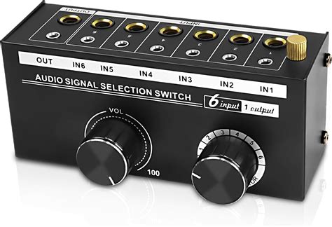 Xmsjsiy 635mm35mm Audio Selector Switcher 6 In 1 Out 14