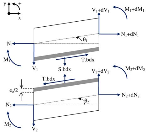 Free Body Diagram Of Infinitesimal Pieces Included Between X And X Dx Download Scientific