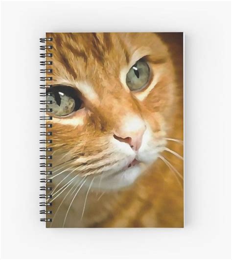 Adorable Ginger Tabbycat Posing Spiral Notebooks By Taiche