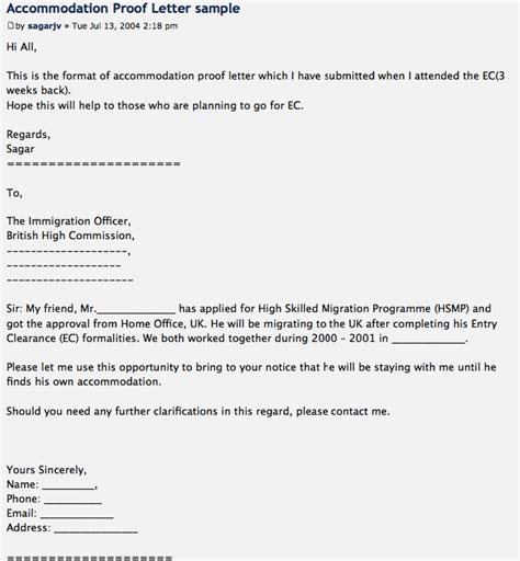 Formulaire Pdf Proof Of Accommodation