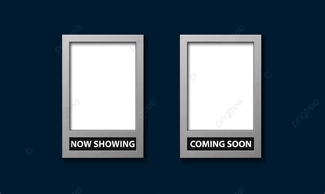 Movie Poster Frame Template With Now Showing And Coming Soon