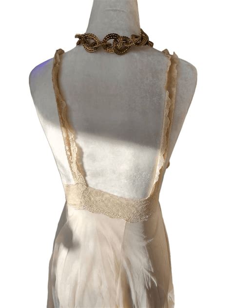 Vintage S S Maxi Sheer Slip Nightgown Dress Lace Romantic Sexy Lingerie EBay