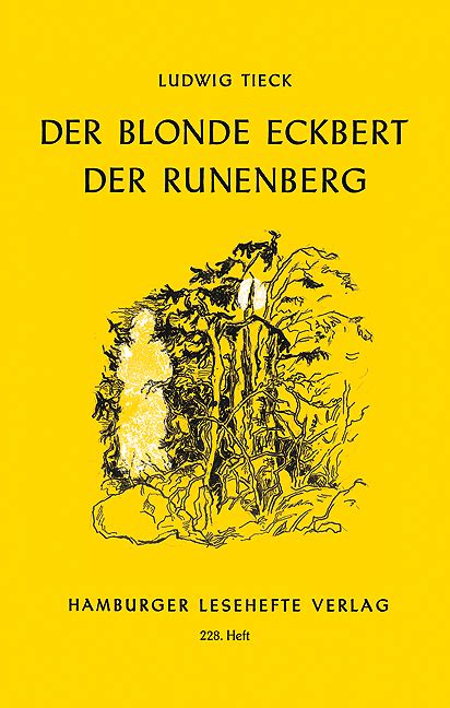 Tieck Ludwig Der Blonde Eckbert Der Runenberg Hamburger Lesehefte Verlag