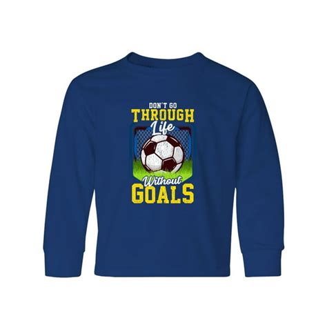 Inktastic Soccer Funny Goals Youth Long Sleeve T Shirt