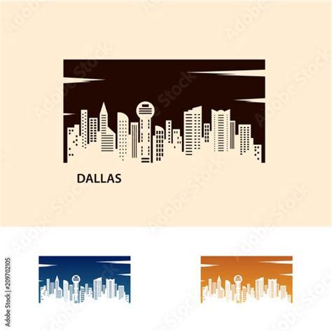 Dallas City Skyline Logo Template | Skyline logo, Dallas city, Logo templates