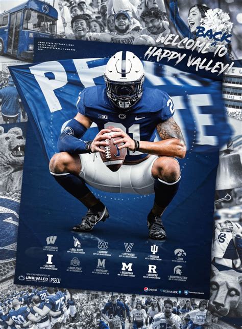 Penn State Football Unveils Schedule Posters State College Pa