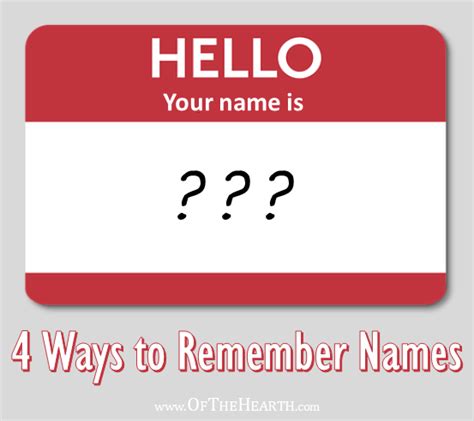 4 Ways To Remember Names