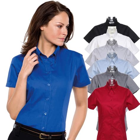 Kustom Kit Damen Kurzarm Bluse Bever Store