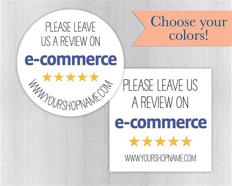 Please Leave Us A Review Stickers Small Business Handmade Etsy