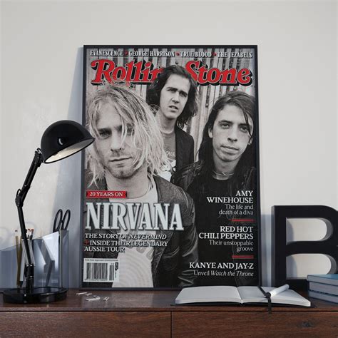 Nirvana Poster Kurt Cobain Poster Magazine Cover Poster Artist Poster Room Decor Wall Decor