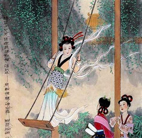 古代女子如何释放闺中烦闷？从《红楼梦》贾宝玉和佩凤荡秋千说起荡秋千秋千贾宝玉新浪新闻