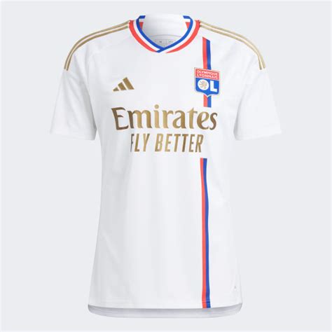 Adidas Olympique Lyonnais 23 24 Home Jersey White Free Delivery