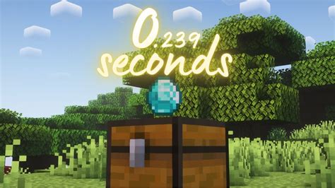 Minecraft Speedrun Obtain Diamond In S Set Seed Glitchless