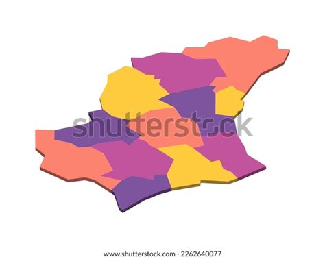 Luxembourg Political Map Administrative Divisions Cantons Stock Vector