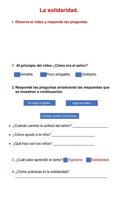 La Solidaridad Worksheet Live Worksheets