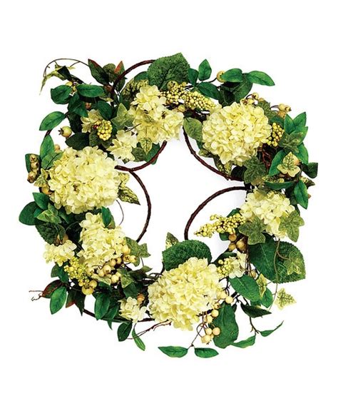 Cr Me Green Hydrangea Wreath Zulily Green Hydrangea Wreath