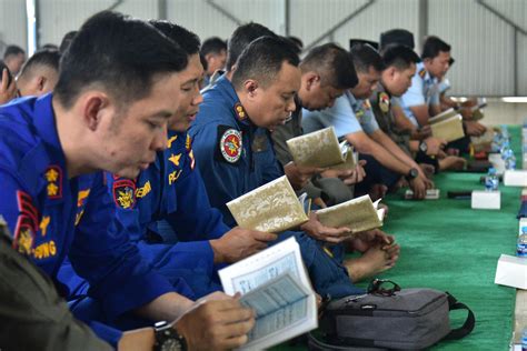 Sebelum Latihan Giant Flag Lanud Ats Gelar Doa Bersama