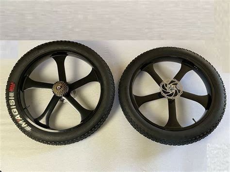 26 4 0 Fat Bike Five Spoke Front Rear Wheels With Aluminium Hubs Rims