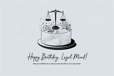 Free Download Happy Birthday Legal Mind! Cake Illustration