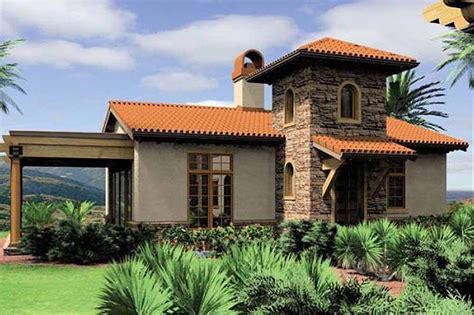 Mediterranean Style House Plan 1 Beds 1 Baths 972 Sqft Plan 48 284