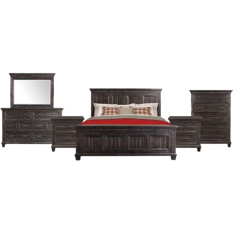 Picket House Furnishings Steele Panel Bedroom Set King 6 Piece Set