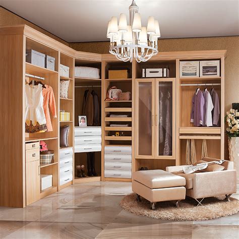 Modern Wood Grain Melamine Walk In Closet Yg Oppein Australia