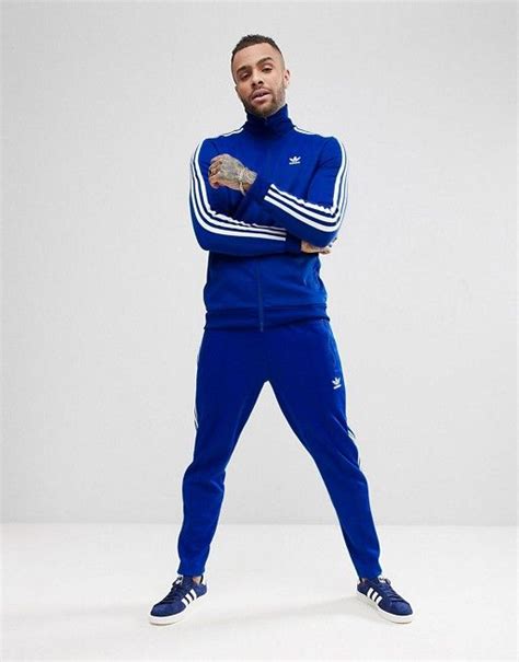 Adidas Originals Adicolor Beckenbauer Tracksuit In Blue Mens Pants